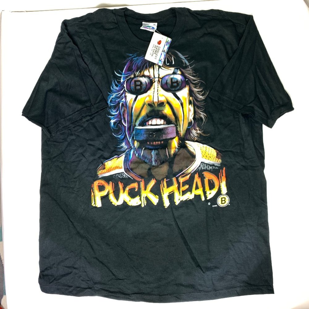 Boston Bruins NHL Puckhead T-Shirt, New Old Stock